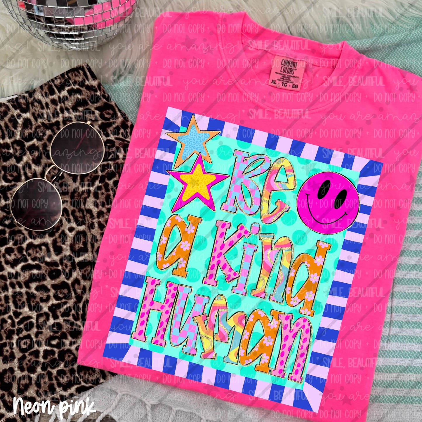 Be a Kind Human with Border and Background 08362