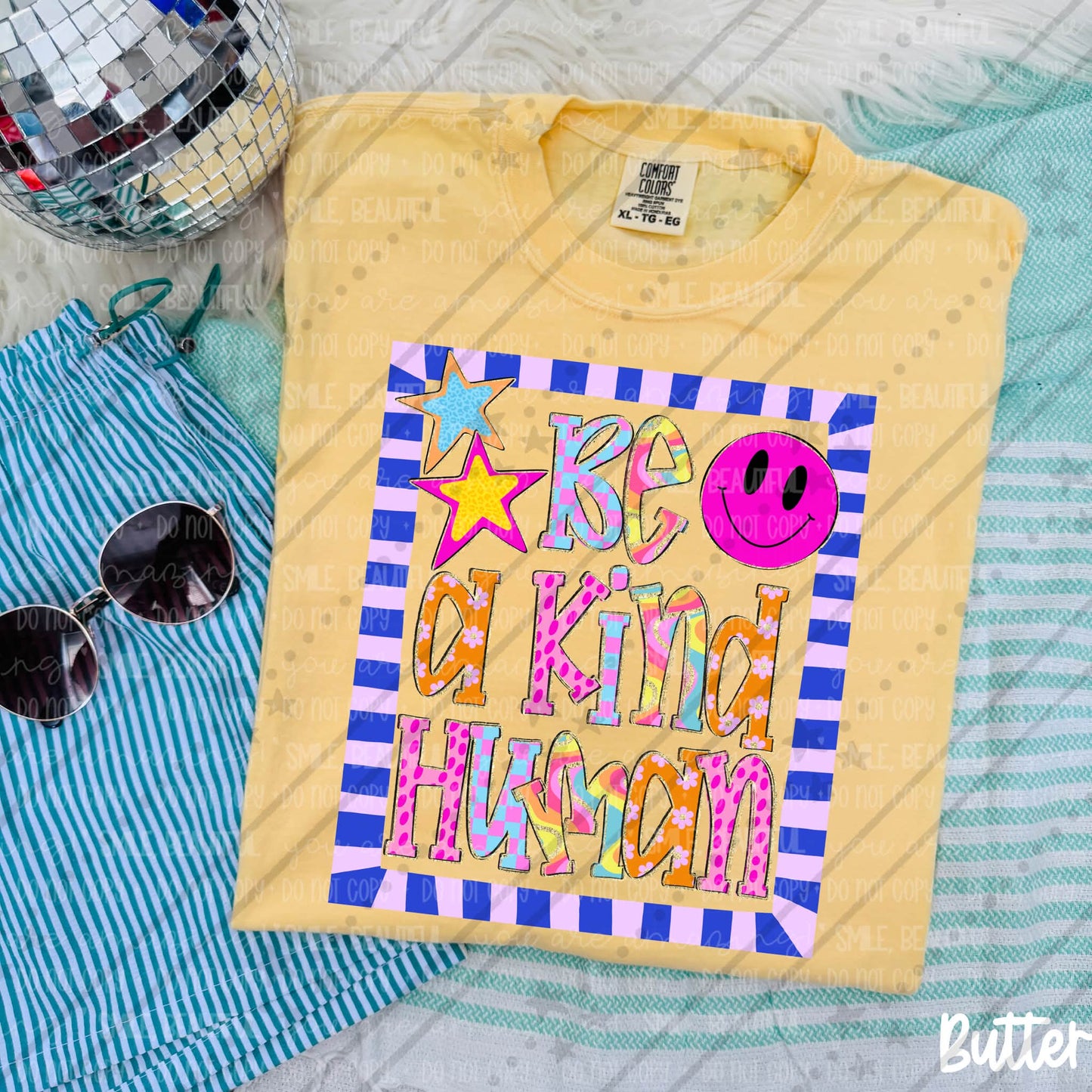 Be a Kind Human with Border Only 08363