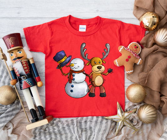 Snowman and Reindeer DTF Transfer 05996