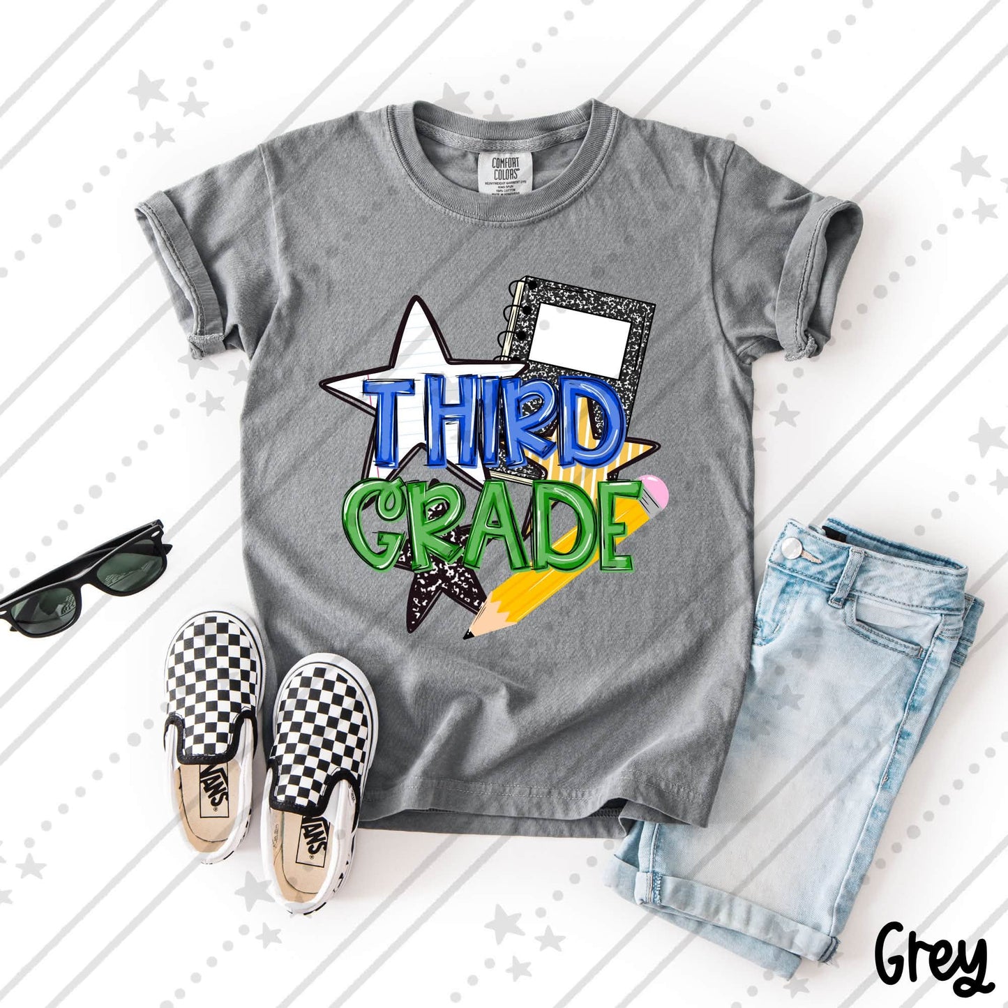 Boys Retro Grade Levels Composition (Choose Yours) 08674