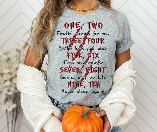 One Two Freddy's Coming for You DTF Transfer 06081