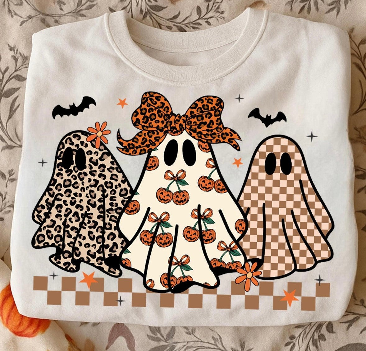 Leopard Checkered Boujee Ghost Trio 00892