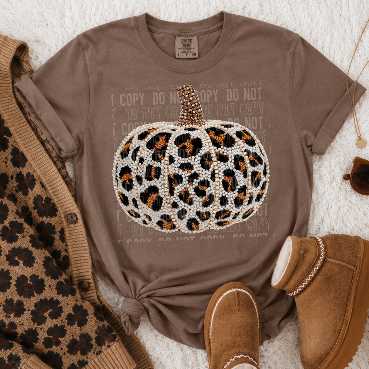 Leopard Faux Diamond Pumpkin 09202