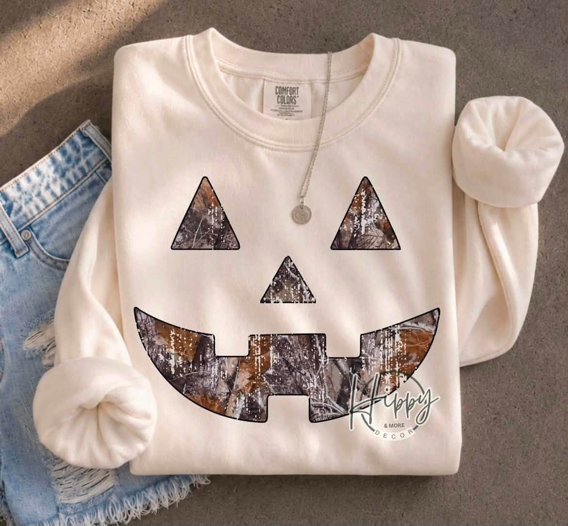 Camo Jack O Lantern Face 08762