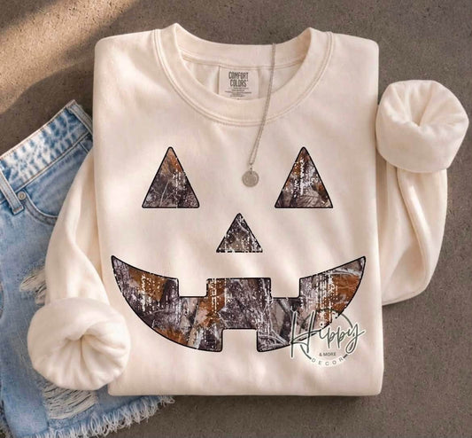 Camo Jack O Lantern Face 08762