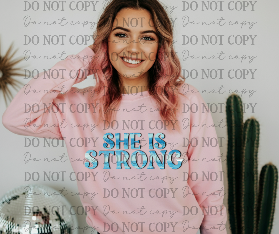 She Is Strong Blue 06962