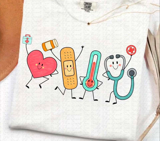 Nurse Medical Doodle Characters 08757