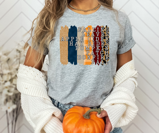 Fall Things Brushstrokes DTF Transfer 06083