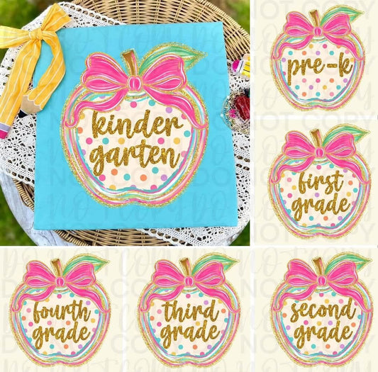Preppy Dot Apple Grade Levels (Choose Yours) 08821
