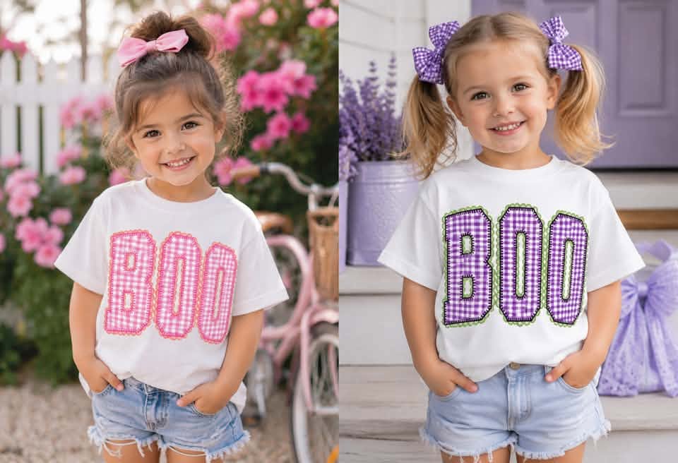 Gingham Boo Pink 08842