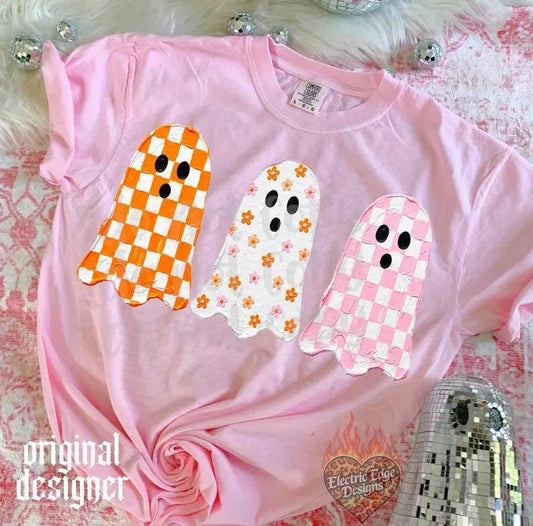 Checkered Floral Preppy Ghost Trio 08810