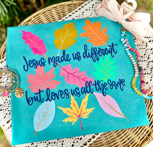 Jesus Made Us Different Fall Leaves 08857