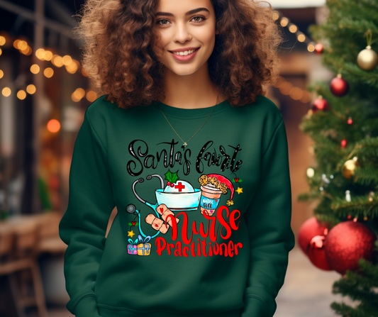 Santa's Favorite Nurse Practitioner DTF Transfer 05628