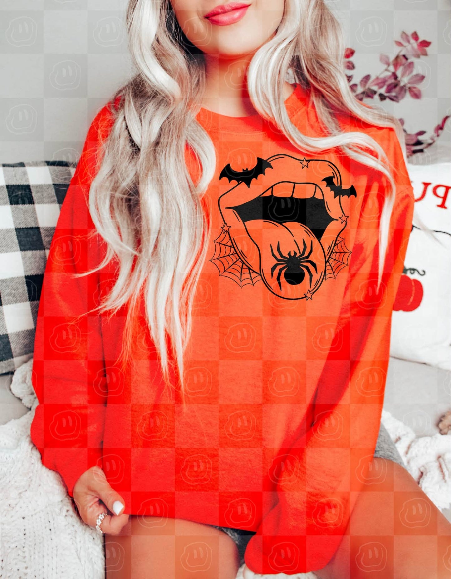 Halloween Outline Lips Tongue 08962