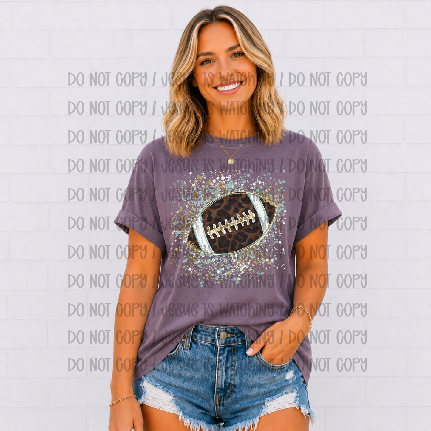 Leopard Football Splatter 08975