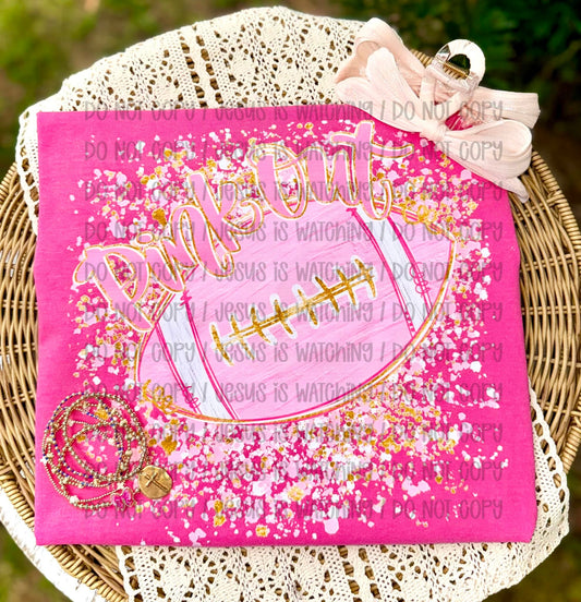 Pink Out Football Splatter 08977