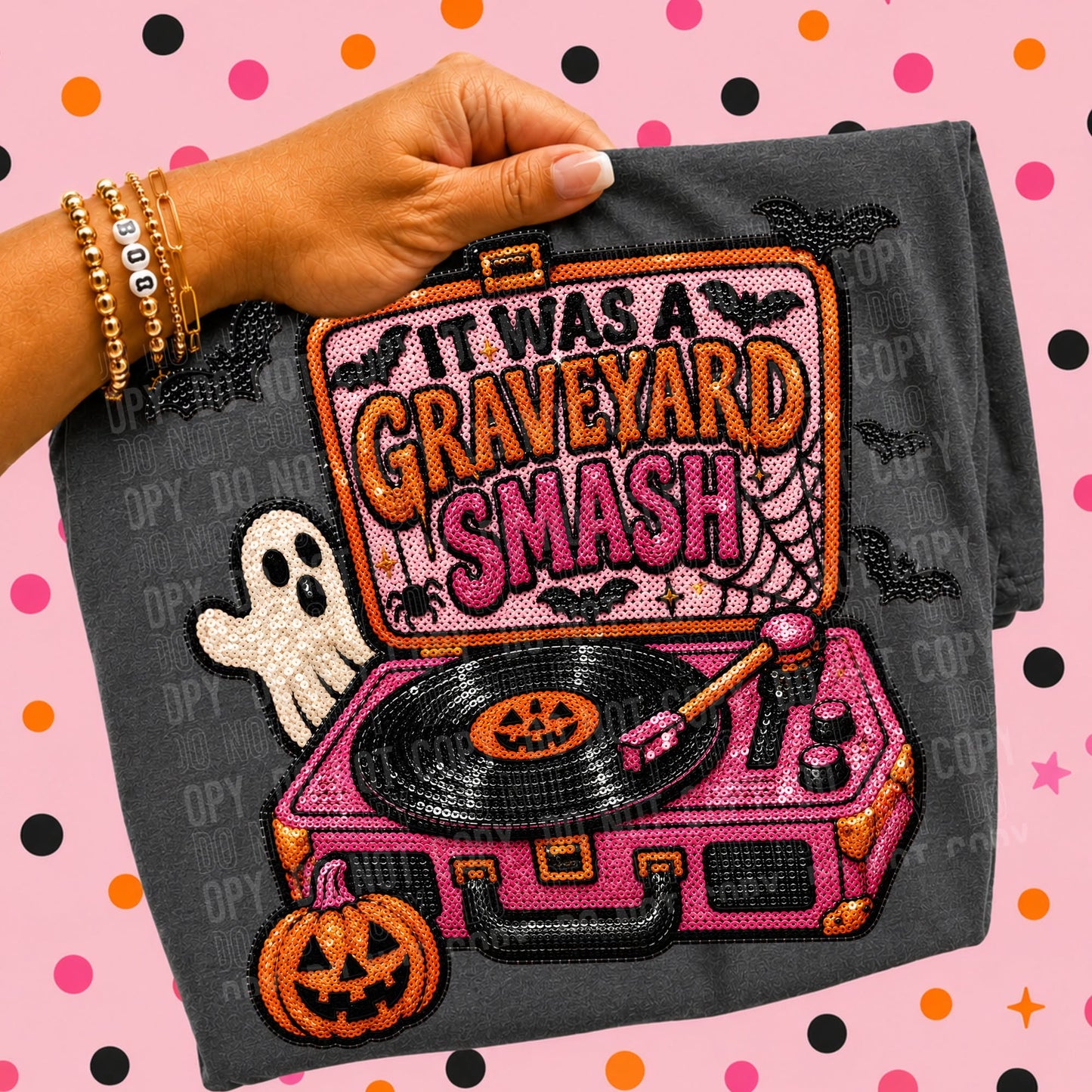 Faux Graveyard Smash Record Player 09210