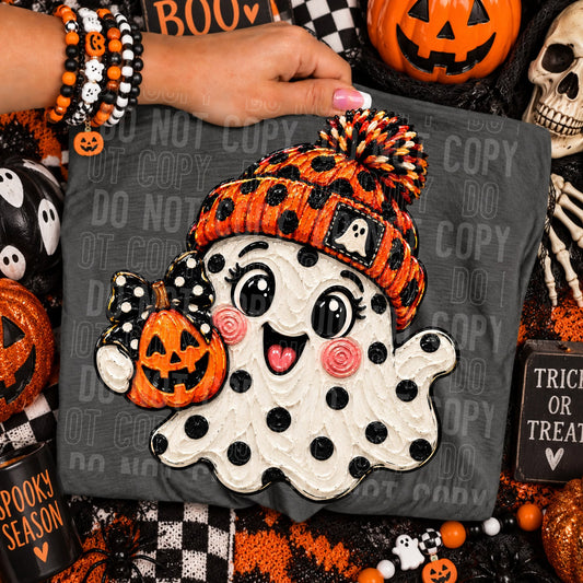 Faux Paint Polka Dot Ghost 09221