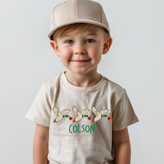 Trio of Ducks Valentine Custom Name 04140