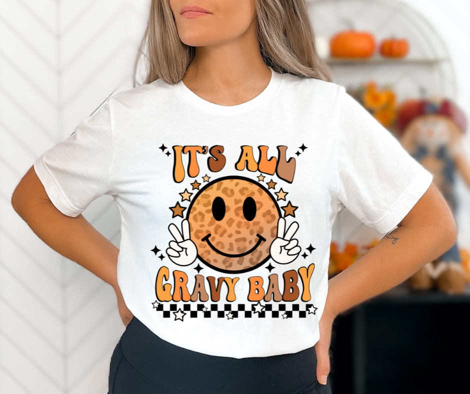 It's All Gravy Baby Smily Face DTF Transfer 05758