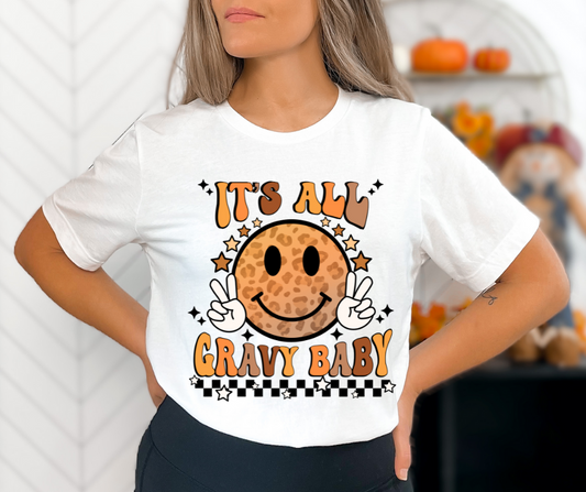 It's All Gravy Baby Smily Face DTF Transfer 05758