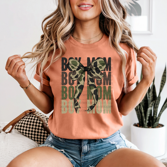 Boy Mom Stacked Camo Coquette 00829