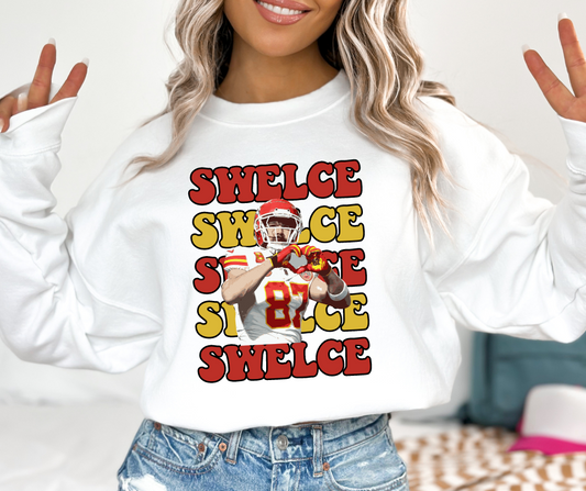 Swelce Stacked Kelce Heart Hands DTF Transfer 05497