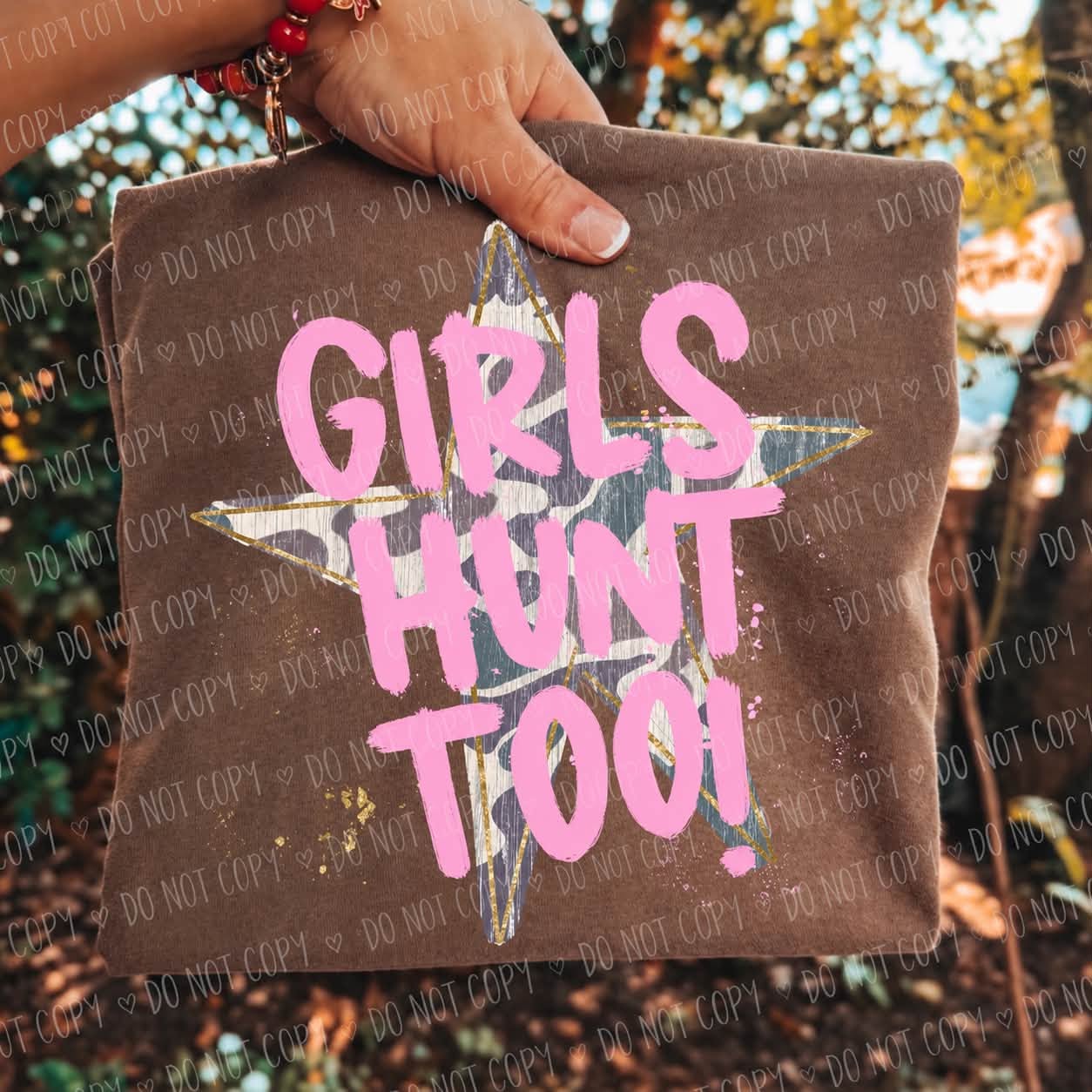 Pink Girls Hunt Too Camo Star 09183