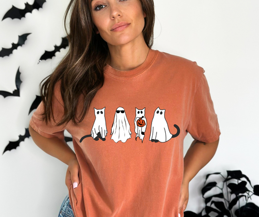 Ghost Cats DTF Transfer 06084