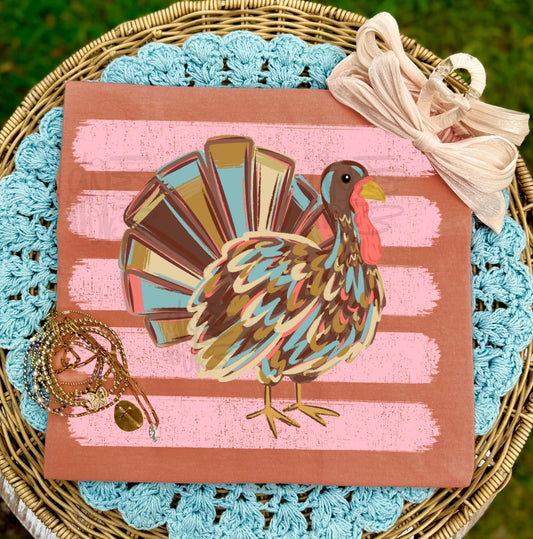 Preppy Turkey Stripes 09290