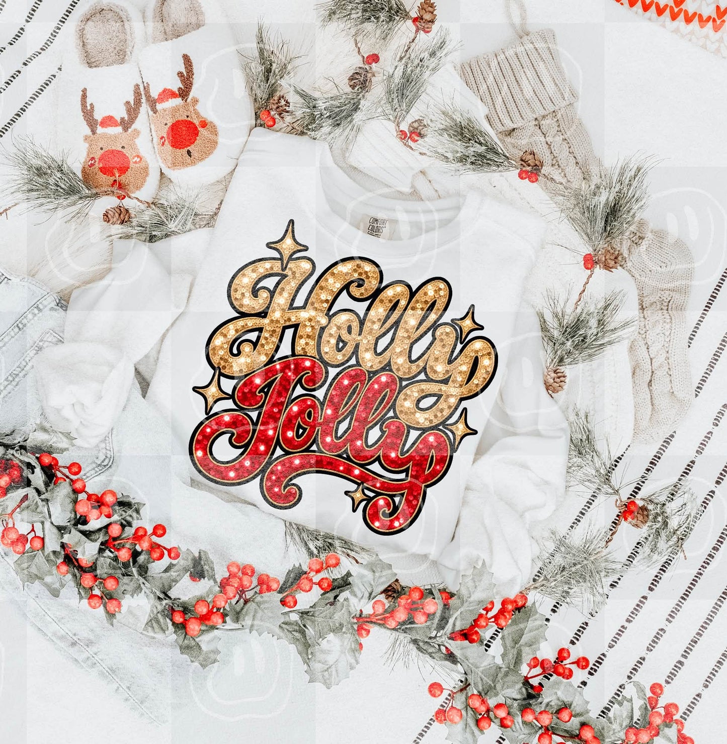 Faux Holly Jolly 09404