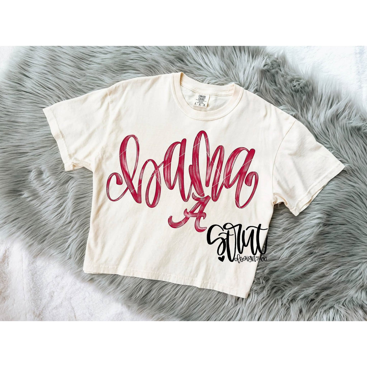 Faux Glitter Script Alabama 09621