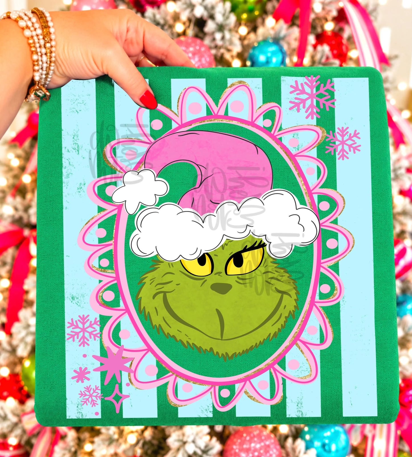 Green Guy Girl Frame Stripes 09527