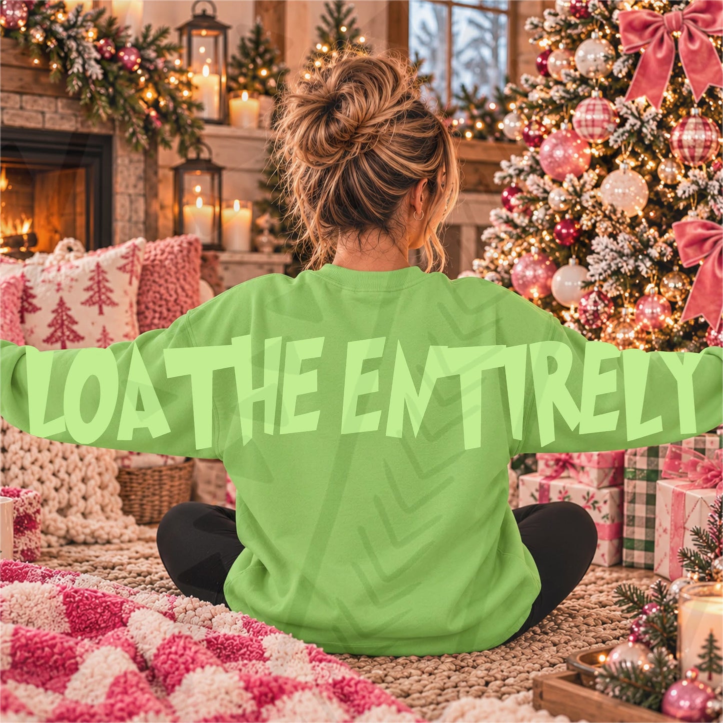 Loathe Entirely Green Big Back + Front 09651