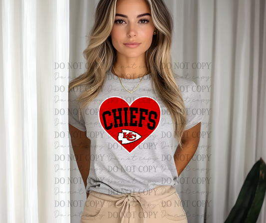 Kansas City Chiefs Red Heart 03488