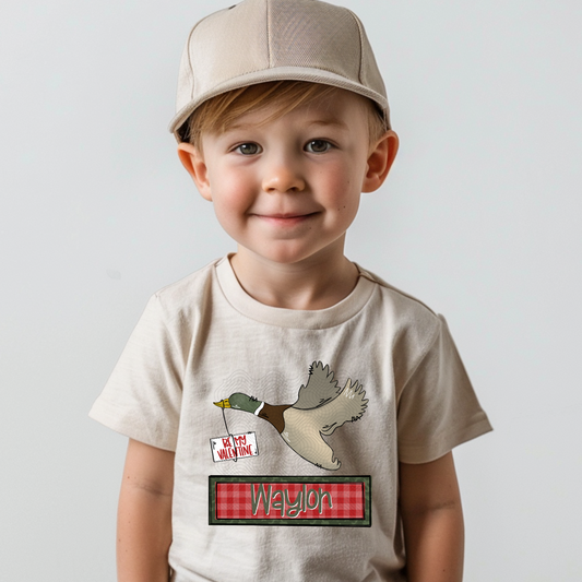 Be My Valentine Flying Duck Name Plate 04139