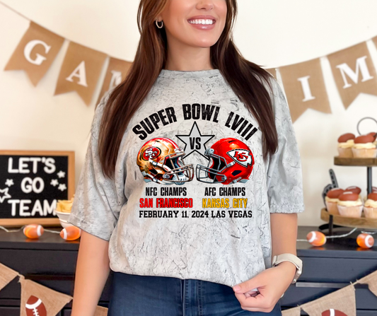 Superbowl LVIII Black DTF Transfer 05449