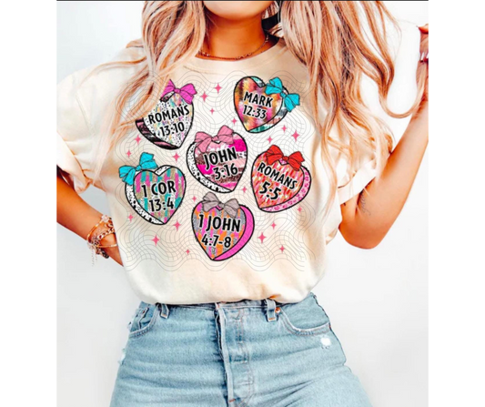 Bible Verse Conversation Hearts Brushstroke 04018