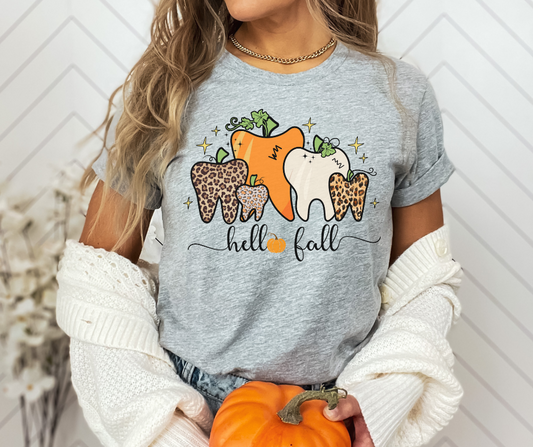 Hello Fall Teeth DTF Transfer 05959