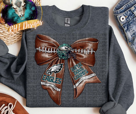 SB Champs Eagles Football Coquette 03032