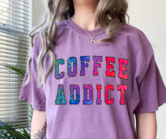 Faux Coffee Addict DTF Transfer 05372