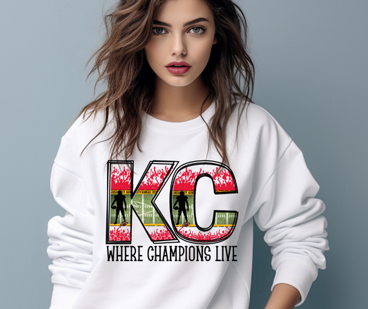 KC Where Champions Live DTF Transfer 05421