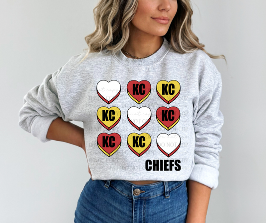 Kansas City Chiefs Hearts Collage 03490