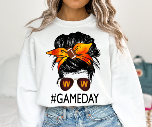 Washington Commanders Messy Bun DTF Transfer 06119