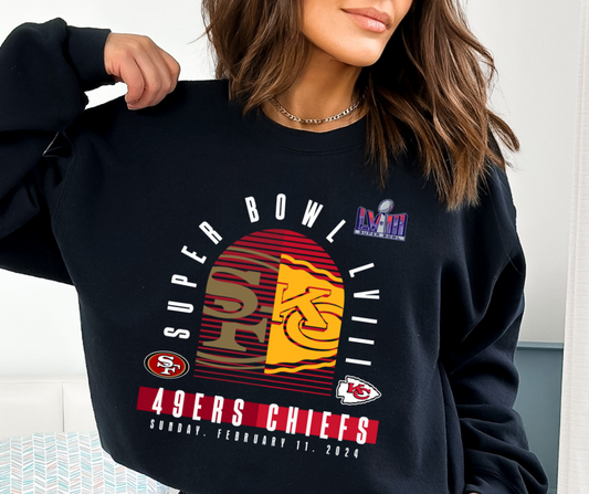 Super Bowl LVIII 49ers vs Chiefs DTF Transfer 05446