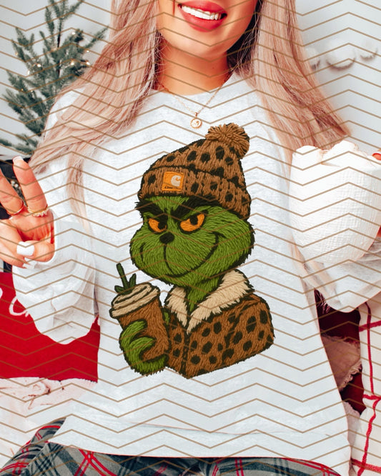 Faux Yarn Green Guy Coffee Leopard Carhartt 00150