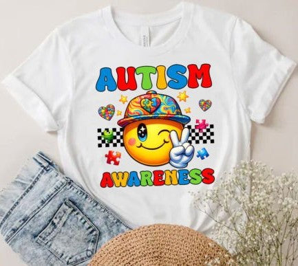 Autism Awareness Emoticon DTF Transfer 05272