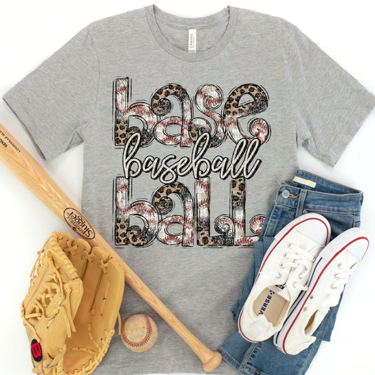 Baseball Leopard Doodle 02673
