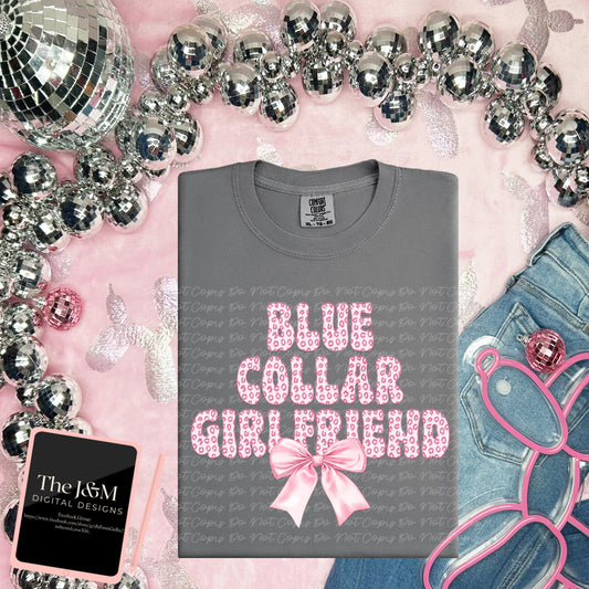Pink Blue Collar Girlfriend Coquette 07323