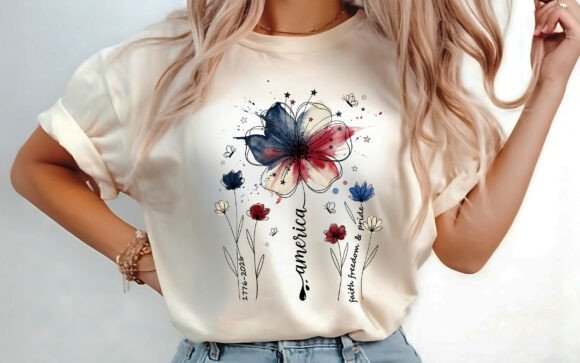 Boho Floral America 250 Years 08392